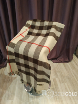 Плед из 100% шерсти ягненка 150x200 см. (MONGOLTEXTILE) - MT003