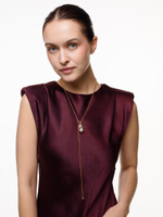 Колье "Nevalyashka" долматиновая яшма Gold