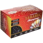 Гирлянда для улицы ЗАНАВЕС «Мерцание» ш2* в1,5 м 320 ламп LED, прозрач.пров,1 реж.,IP-54, Мультицвет, белый мерцает (возможность соединения)
