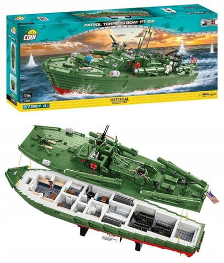 Конструктор пластиковый Cobi Pastrol Torpedo Boat PT-109 - Патрульный корабль Торпеда ПТ-109 3726эл. - Коби 4825