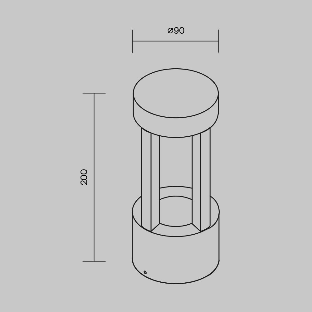 Уличный ландшафтный светодиодный светильник Maytoni Vint O458WL-L9GF3K