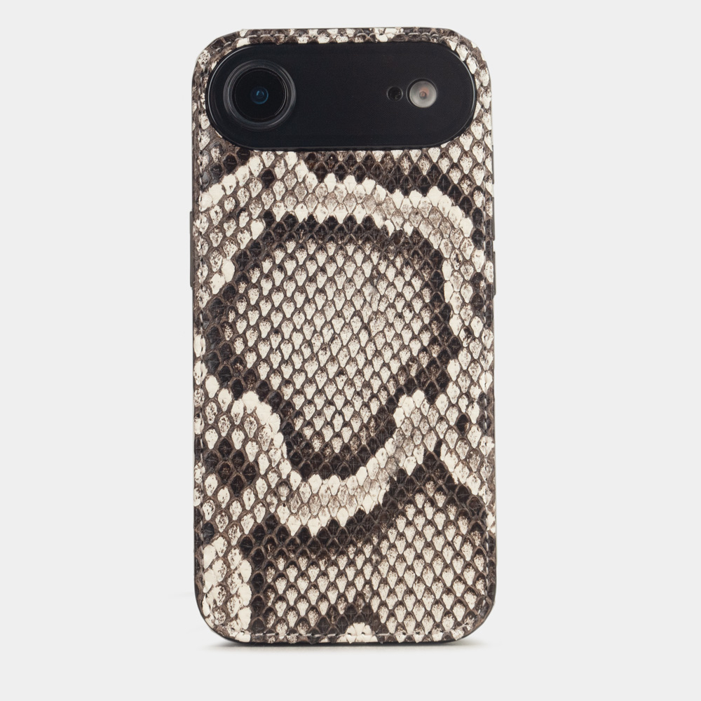 Чехол-накладка для iPhone 17 Air из кожи питона, натурального цвета