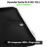 Автомобильные коврики ЭВА с бортами для Hyundai Santa Fe II (05-10г.) дорестайлинг