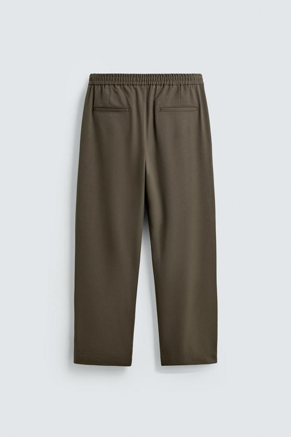 ZARA БРЮКИ-ДЖОГГЕРЫ КЛАССИЧЕСКОГО КРОЯ, ОЛИВКОВЫЙ