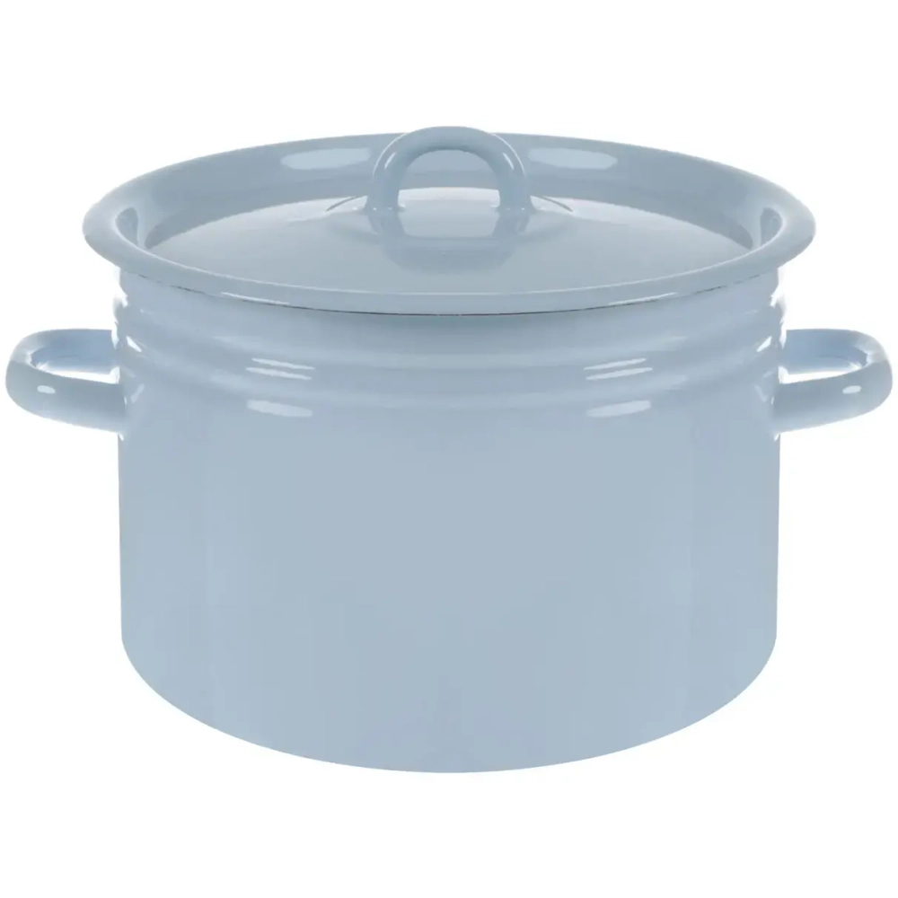 Кастрюля эмалированная 5,5л с рисунком голубая 20-1617Н/4