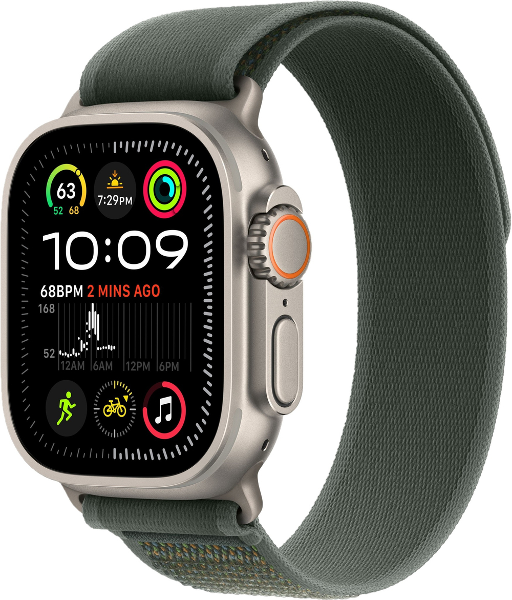 Apple Watch Ultra 2 49mm Trail Loop Green / Titanium Case
