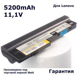 Аккумулятор iBatt 5200mAh, для IdeaPad S110 S100 S10-3 S205 E10 S10-3s U165 59332342 U160 59321418 59310868