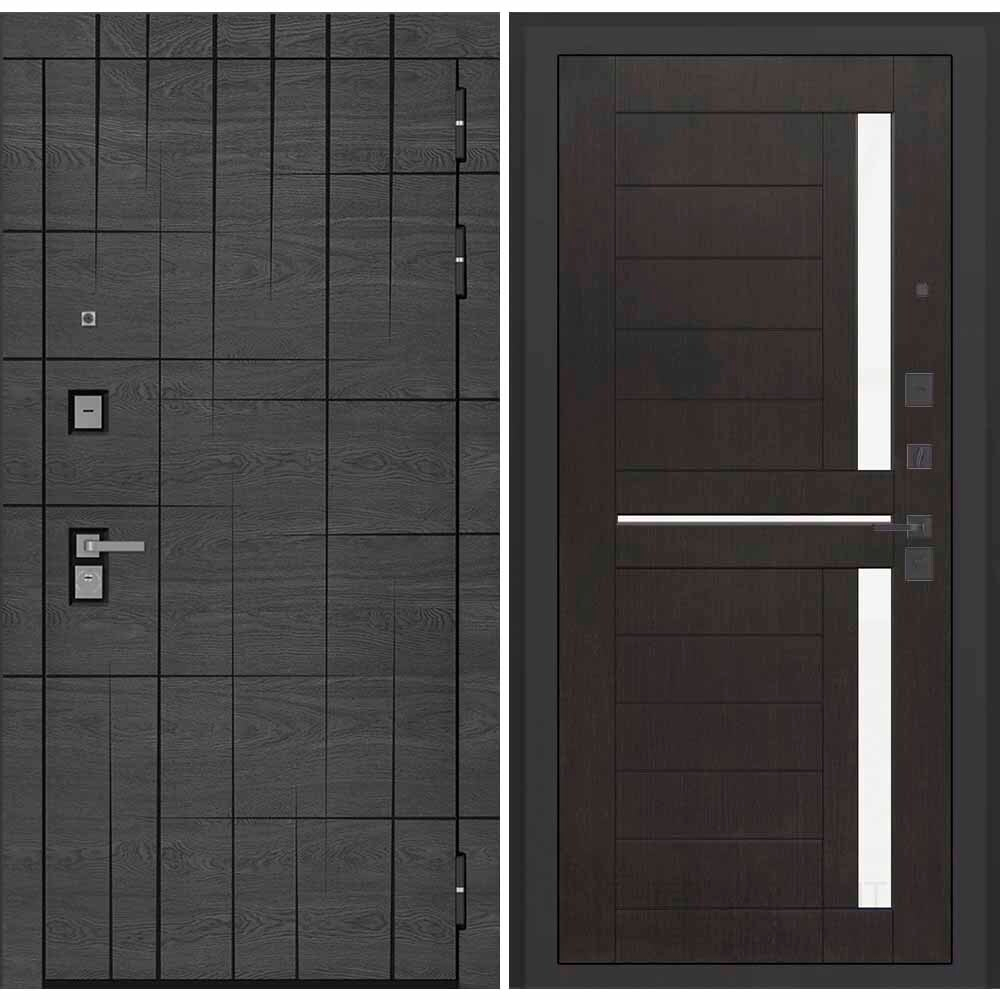 Дверь Входная Бункер BN-09 02 Венге, стекло белое