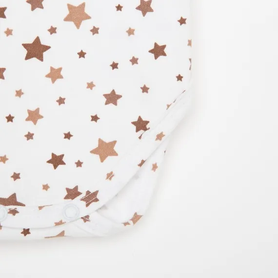 Боди детское, цвет белый/бежевый, рост 74 см