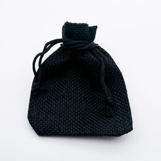 Холщовый мешочек, цвет черный, размер около 9*7 см, цена за 1 шт