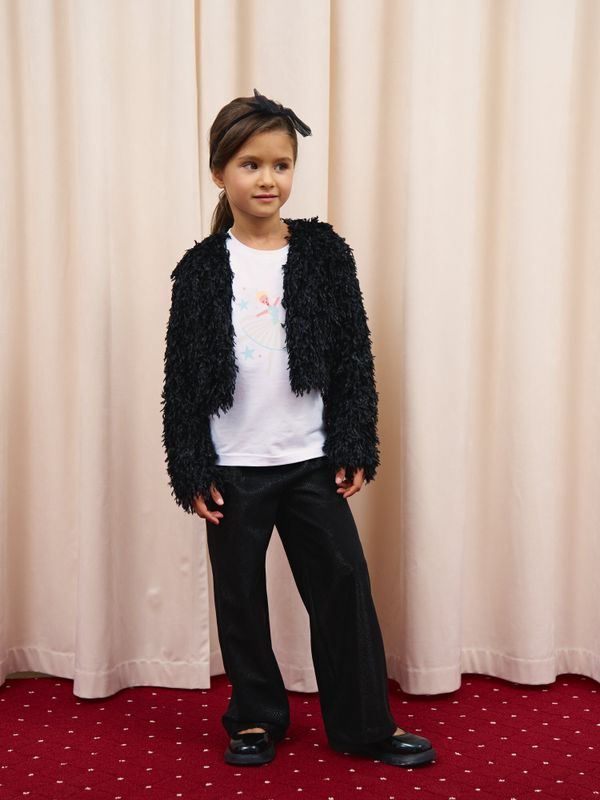 Кардиган с перьями 