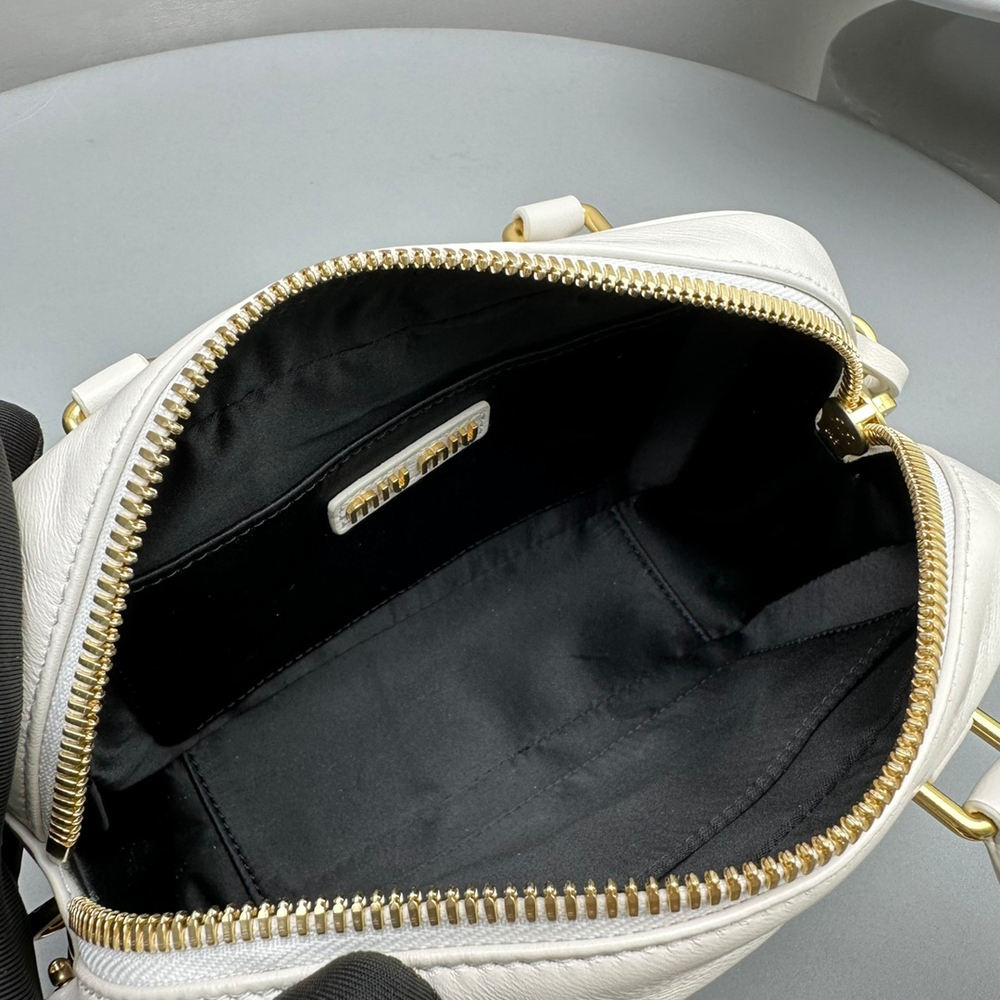 Miu Miu Matelasse Nappa Leather Top Handle Bag 19 cm