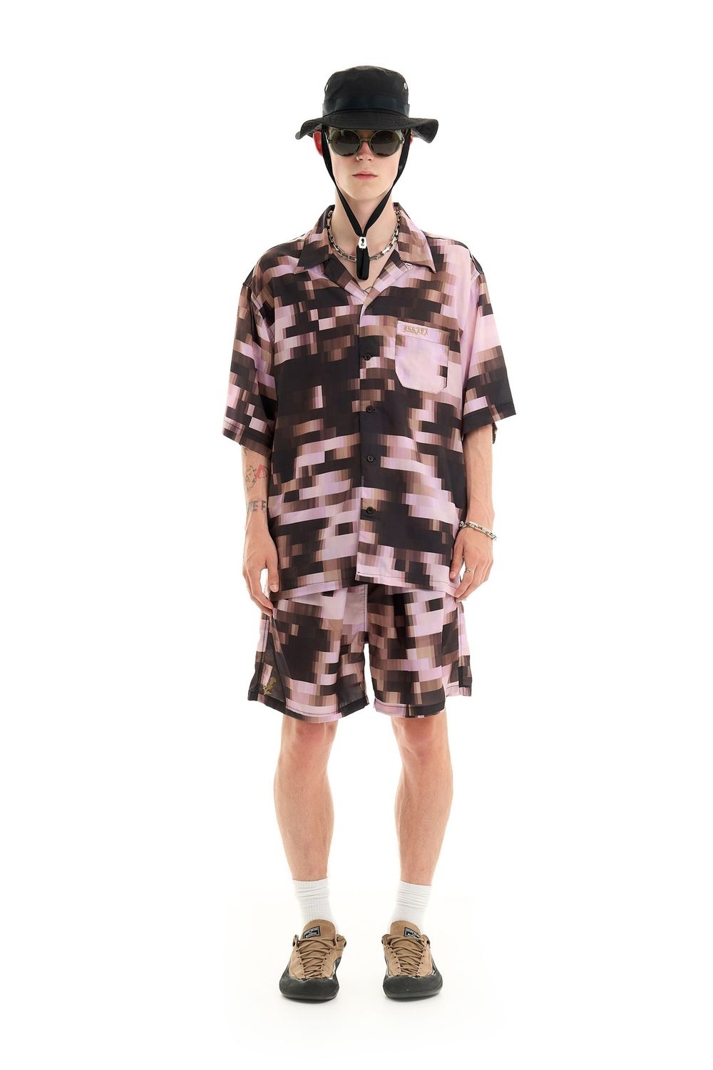 Рубашка Issaya Saturn Clouds коричневая