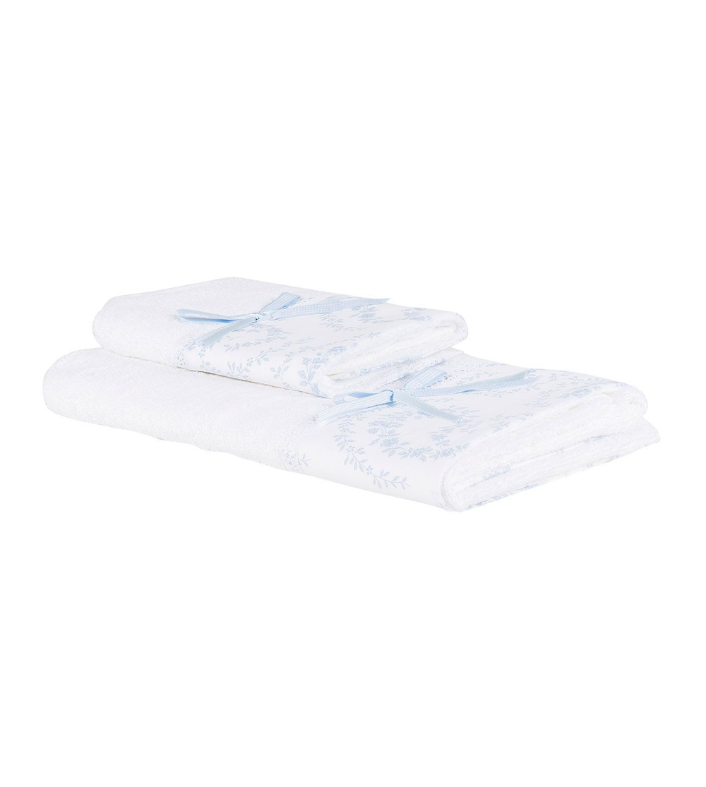 Набор полотенец 2 шт Old Florence Флери голубой Италия