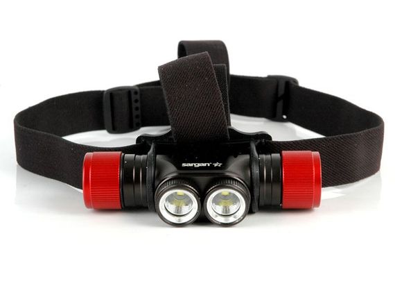 Фонарь подводный налобный Sargan Night Star 900 люмен теплый свет черно-красный