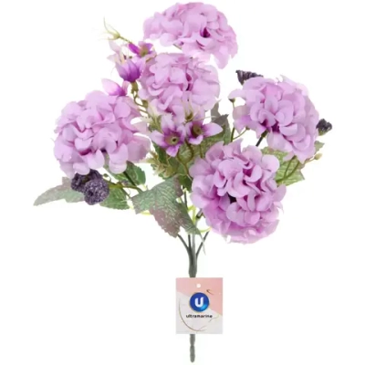 Искусственные цветы «Летнее вдохновение» Гортензия 30см цвет сиреневый