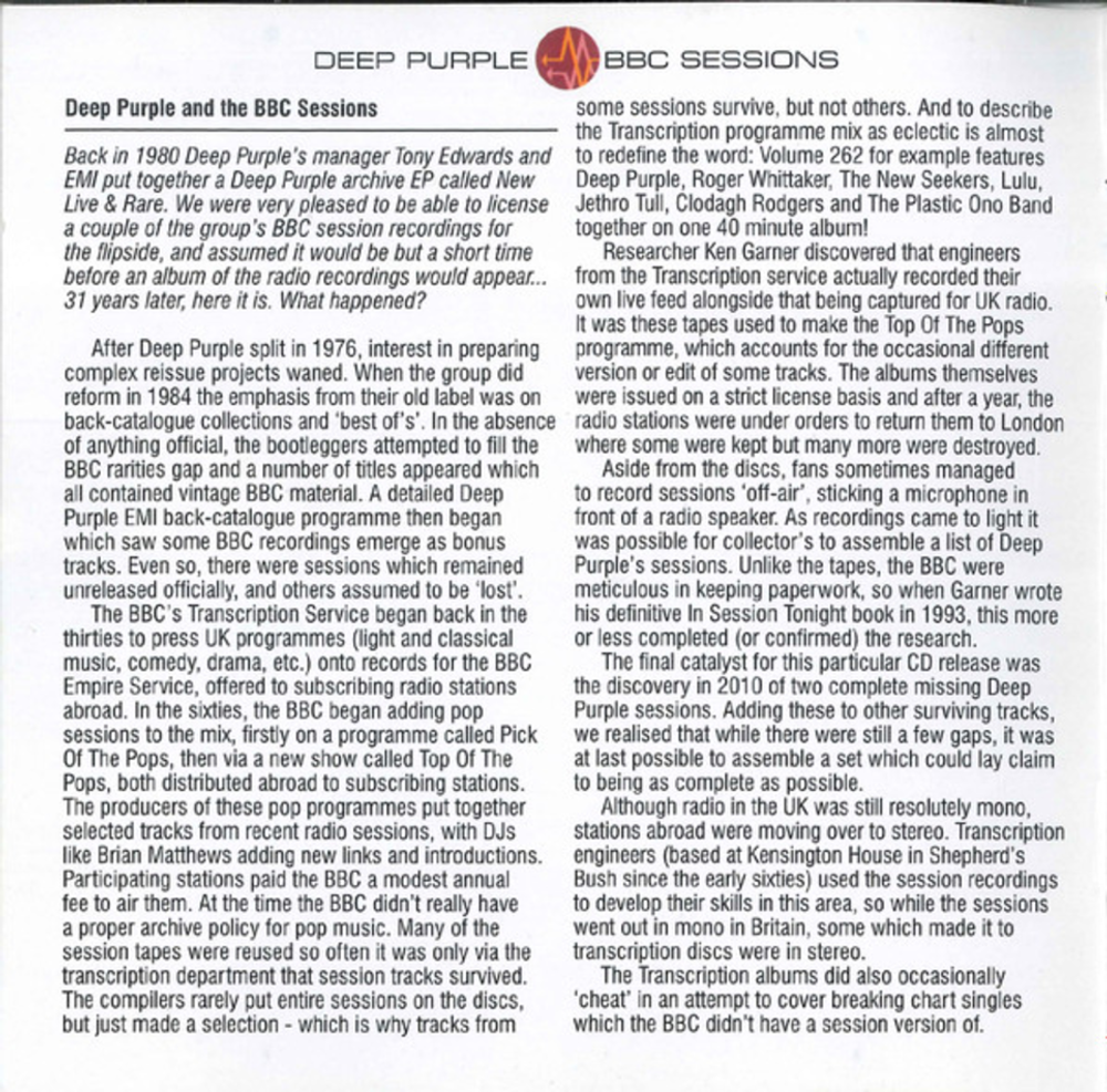 Deep Purple / The BBC Sessions 1968 - 1970 (2CD)