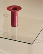 Ваза Kelse розовая стеклянная, 28 см