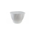 Кашпо Gloria 6 л c поддоном (снежно-белый)