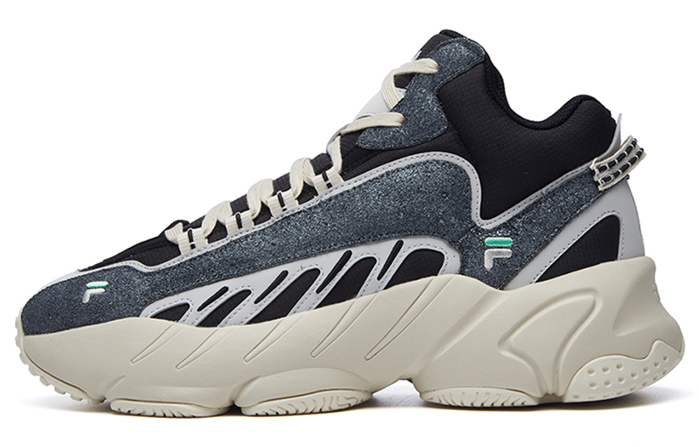 FILA FUSION ADE Mid Suede, Textile, Synthetic Leather Vintage Low top Running Shoes Men"s Antarctic Gray