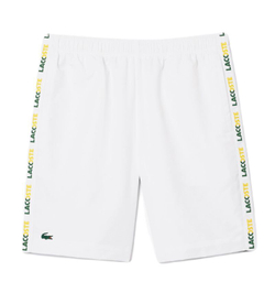 Мужские теннисные шорты Lacoste Sportsuit Logo Stripe Tennis Shorts - белый