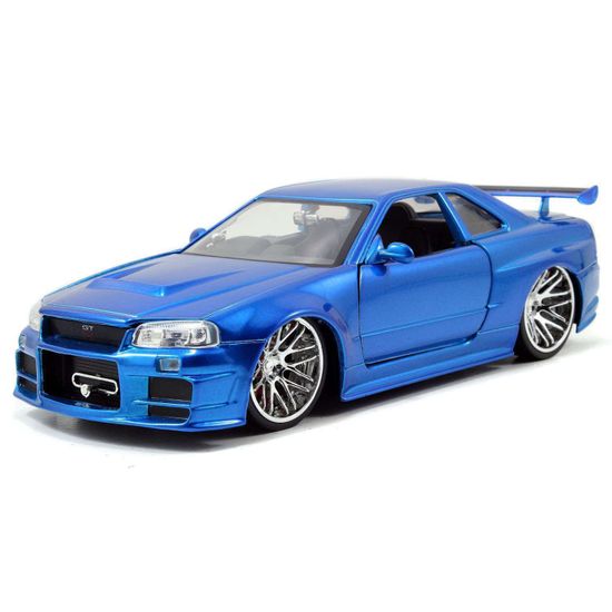 Модель Машинки Форсаж Brian's Nissan GTR Skyline R34 Blue 1:24 97173