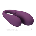 Лиловый вибратор для двоих с управлением через приложение Pretty Love Vibrator August Purple BI-014582HP-1