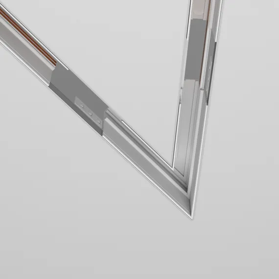 Коннектор угловой 45° Exility встраиваемый под ГКЛ 9,5мм, белый Technical tra034cls-42w