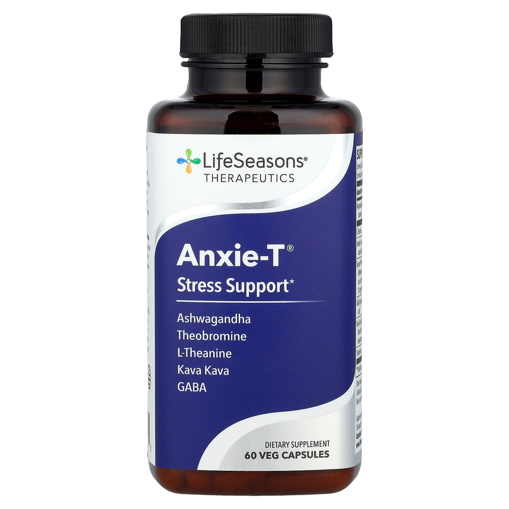 LifeSeasons, Антистрессовое средство Anxie-T, 60 вегетарианских капсул