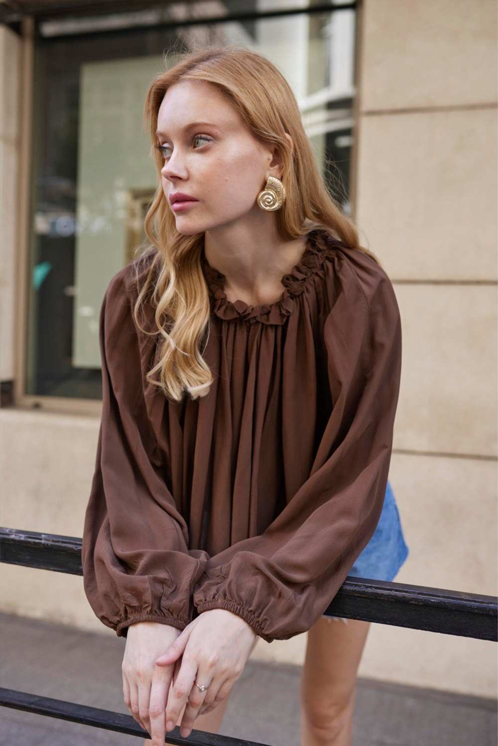 БЛУЗА ВОЗДУШНАЯ СО СКЛАДКАМИ