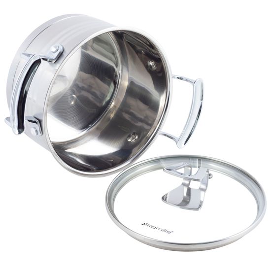 Набор кастрюль 4 предмета 1,7 л; 2,4 л. Kamille KM 5860 из нержавеющей стали