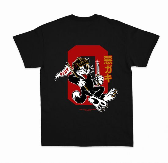 Футболка Oldy Cat / Knife (черный)