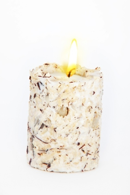 Свеча-эко ручной работы RAFAELLO со стружкой мякоти кокоса и ванилью, TM ChocoLatte