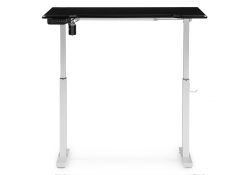 Компьютерный стол Маркос с механизмом подъема 120х75х75 черная шагрень / белый