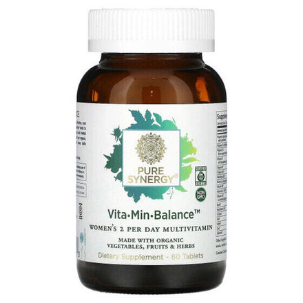 Витаминно-минеральные комплексы Pure Synergy, Vita-Min-Balance для женщин, 60 таблеток