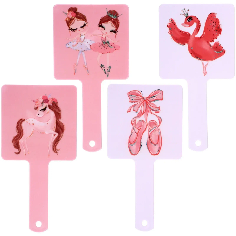 Зеркало косметическое «Коллекция ИМАНИ - БАЛЕРИНЫ», микс 4 дизайна, 23,4*12см (PVC подвес)