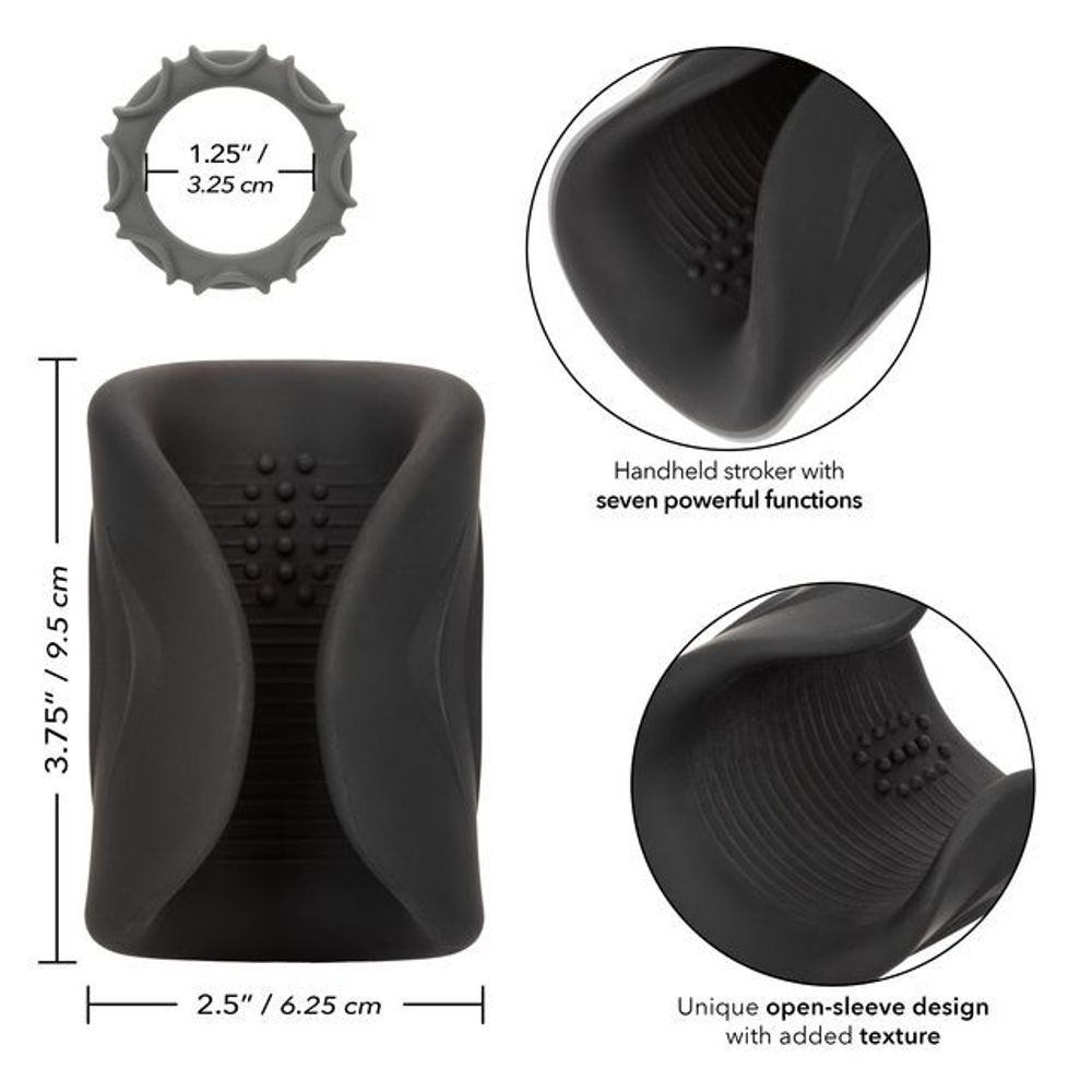 Черный вибромастурбатор Pro Stroker (Цвет: черный)