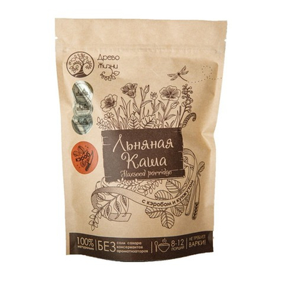Каша льняная с кэробом и кунжутом "Древо Жизни", 400 г
