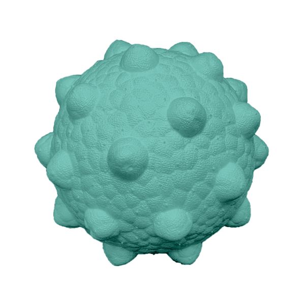 Игрушка Mr.Kranch для собак Мяч с шипами, 8 см неоновая голубая