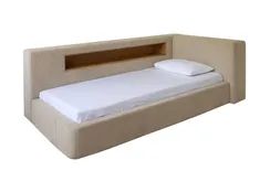 Диван-кровать Cube c нишей L антивандальная ткань (бежевый)