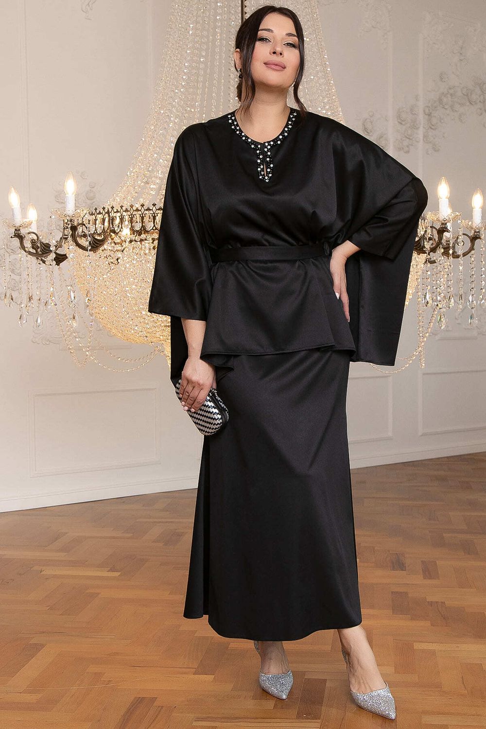 Костюм с юбкой Альсия (черный) К14393-5М LT Collection