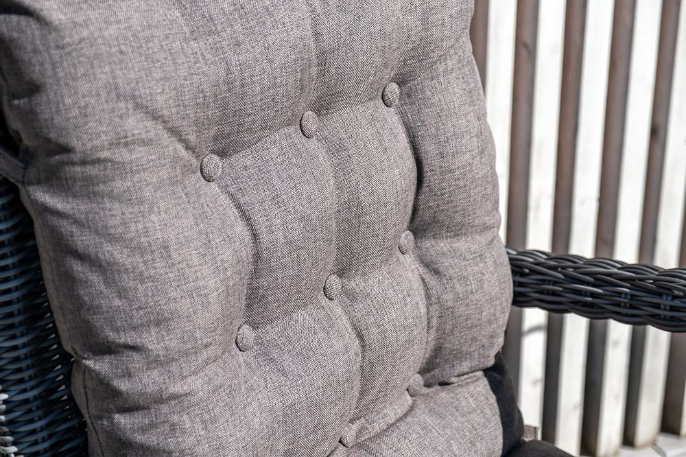 "Толедо" кресло плетеное с подушками, цвет графит