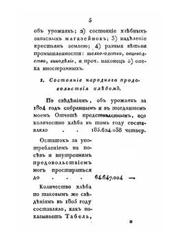 Отчет министра внутренних дел за 1805 год | В.П. Кочубей