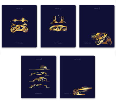 "Светоч" Т199 Тетрадь ученическая общая, тиснение золотой фольгой, A5 48 л. на скобе 65 г/кв.м , белизна 100 % 10 шт. клетка 01515 Со скоростью света