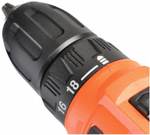 Дрель-шуруповерт акк.PATRIOT BR 189UES, две АКБ Li-Ion 18В, 2,0 Ач, 29Нм, кейс (180301549)