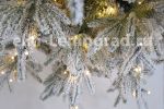 Заснеженная ель с гирляндой «Форесто» теплый свет (Литая+пвх) 240 см / 2,4 м