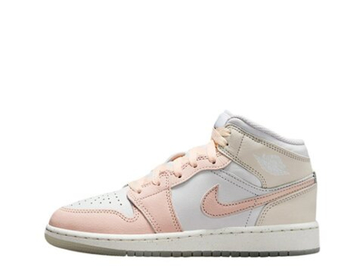 Баскетбольные кроссовки Air Jordan 1 Mid SE (GS) Pink/Green Shoes