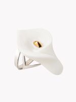 Кольцо Калла XL, белый фарфор
