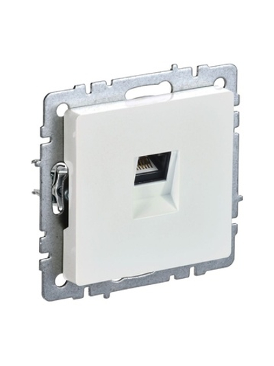 Розетка компьютерная СП RJ45 кат.5E BRITE РК10-БрЖ механизм жемчуж. IEK BR-K10-1-K36