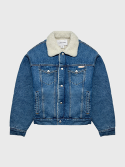 Куртка шерпа Calvin Klein Essential Blue Denim Trucker Casper Blue